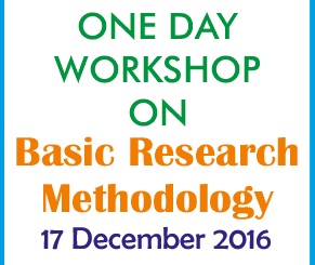 You are currently viewing One Day Workshop on “Basic Research Methodology”